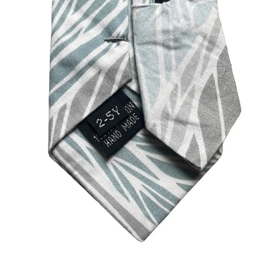 Littlest Prince Boys 2-5 Yr Blue Green Abstract‎ Stripe Tie Necktie NEW